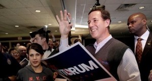 Santorum hits Romney for joke about firing people