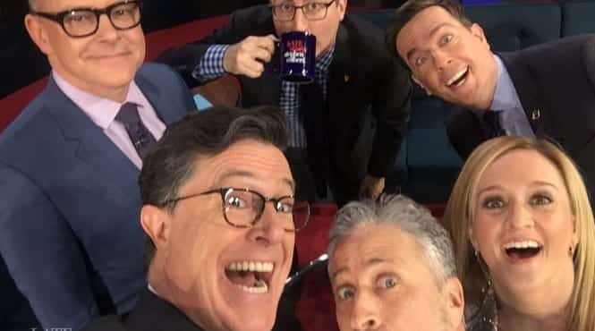 Jon Stewart Defends Colbert’s During Daily Show Reunion VIDEO 1