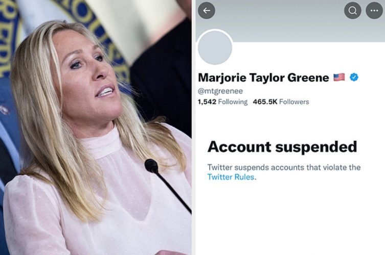 MARJORIE TAYLOR GREEN BANNED FROM TWITTER