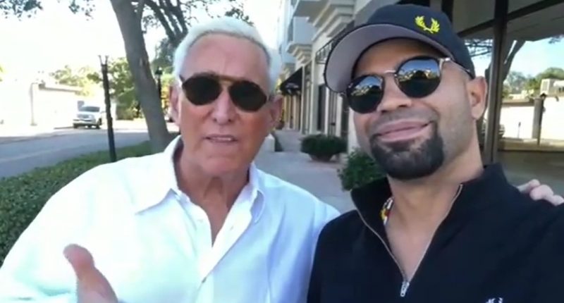 Roger Stone with Proud Boys leader
