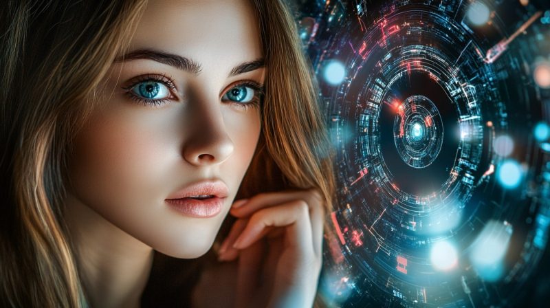 Beautiful_woman_in_foreground_and_an_AI_compuer_world