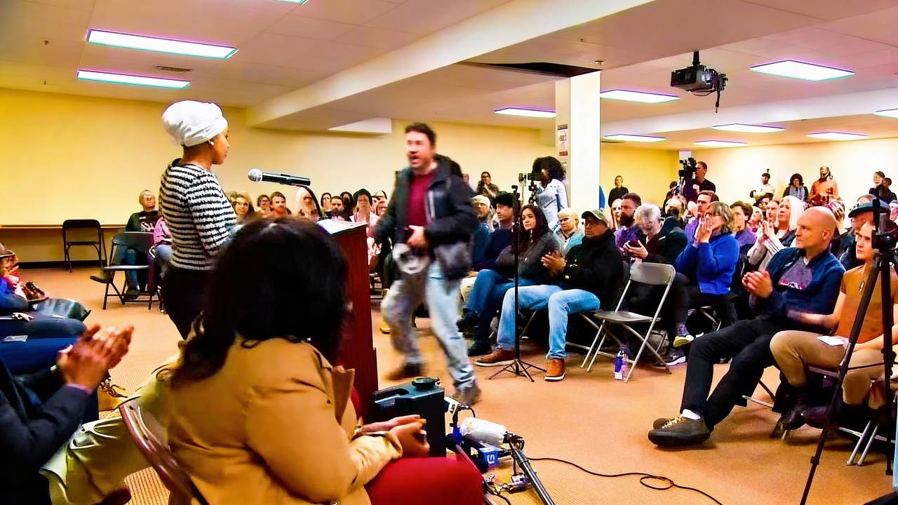 Man Attacks Rep. Ilhan Omar at Minneapolis Town Hall, FBI Takes Over Investigation [VIDEO]