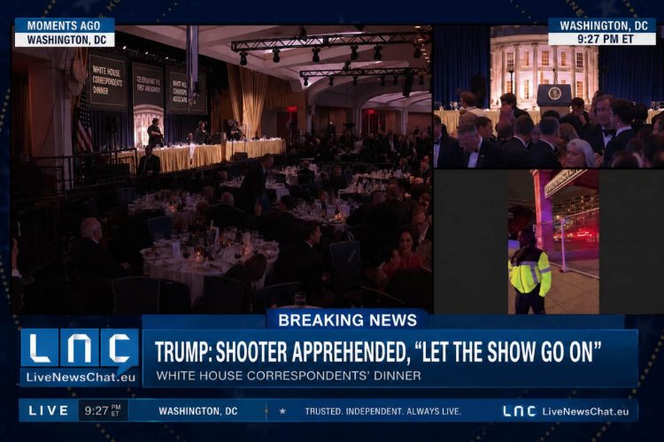 Shots Fired at White House Correspondents Dinner Trump Rushed From Room
