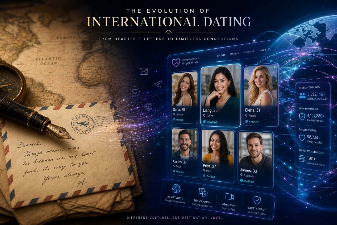 The Evolution of International Dating From Pen Pals to Verified Profiles