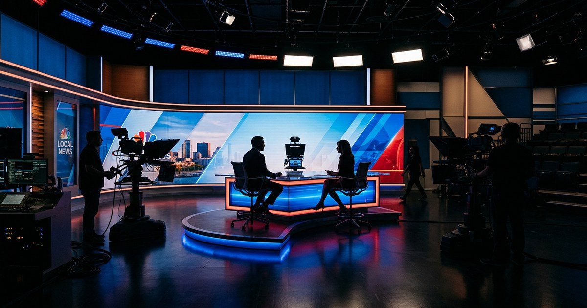 WHEC-TV News10NBC Rochester NY studio composite, editorial photo style