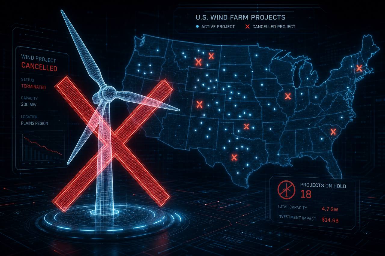 wind farm projects cancelled by windmill hater trump
