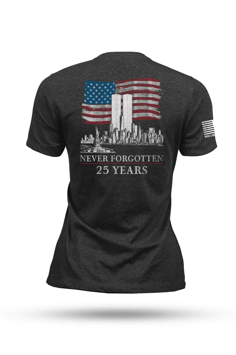 Women's patriotic t-shirt with American flag graphic