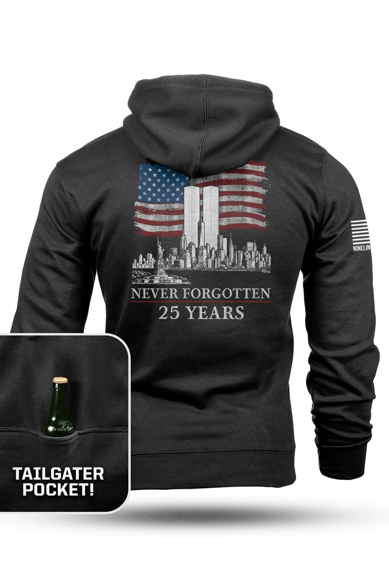 Patriotic tailgater hoodie with American flag design