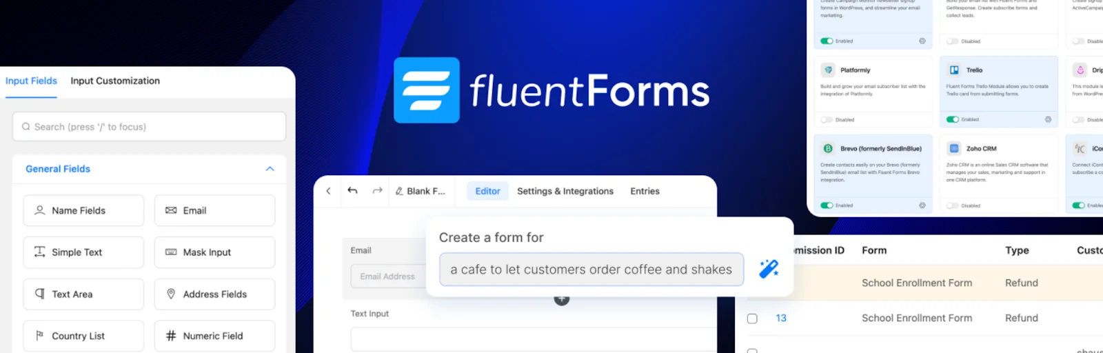 Fluent Forms plugin banner