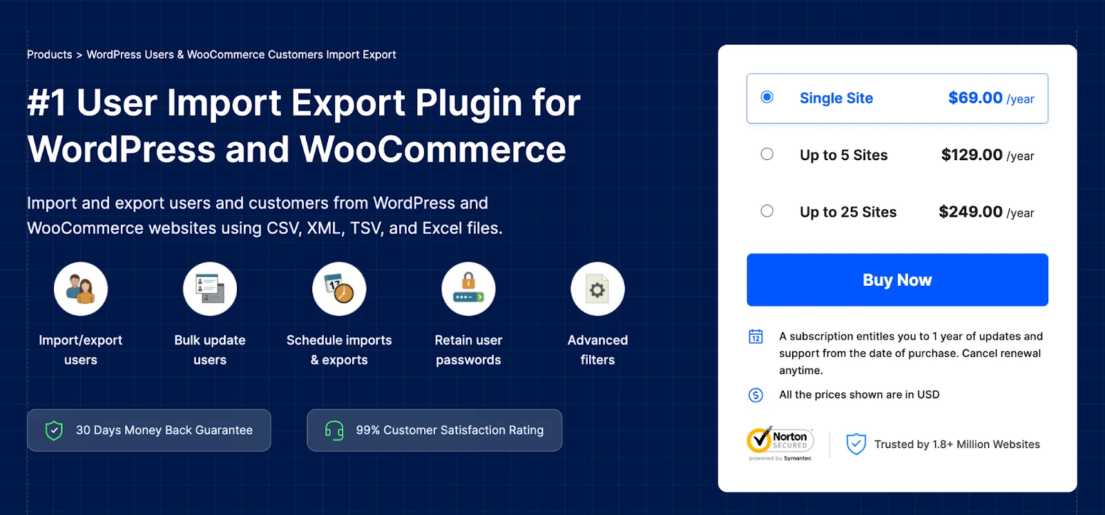 WordPress Users and WooCommerce Customers Import Export plugin banner